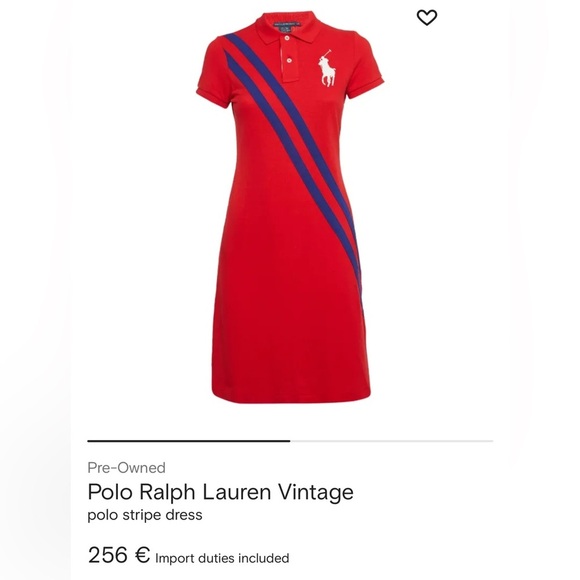 Vintage Polo by Ralph Lauren Red Dress with Blue Accents - Picture 4 of 5
